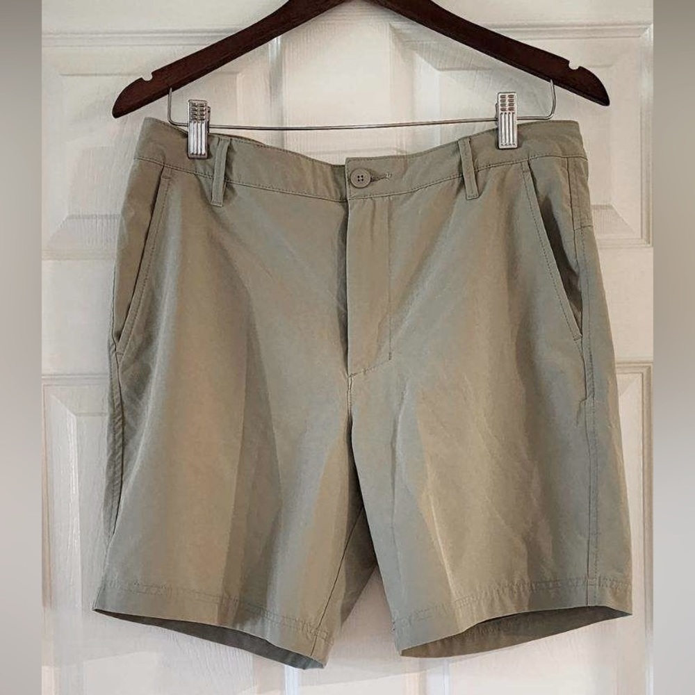 All in Motion medium men’s khaki-colored shorts. 7” inseam. Worn once.